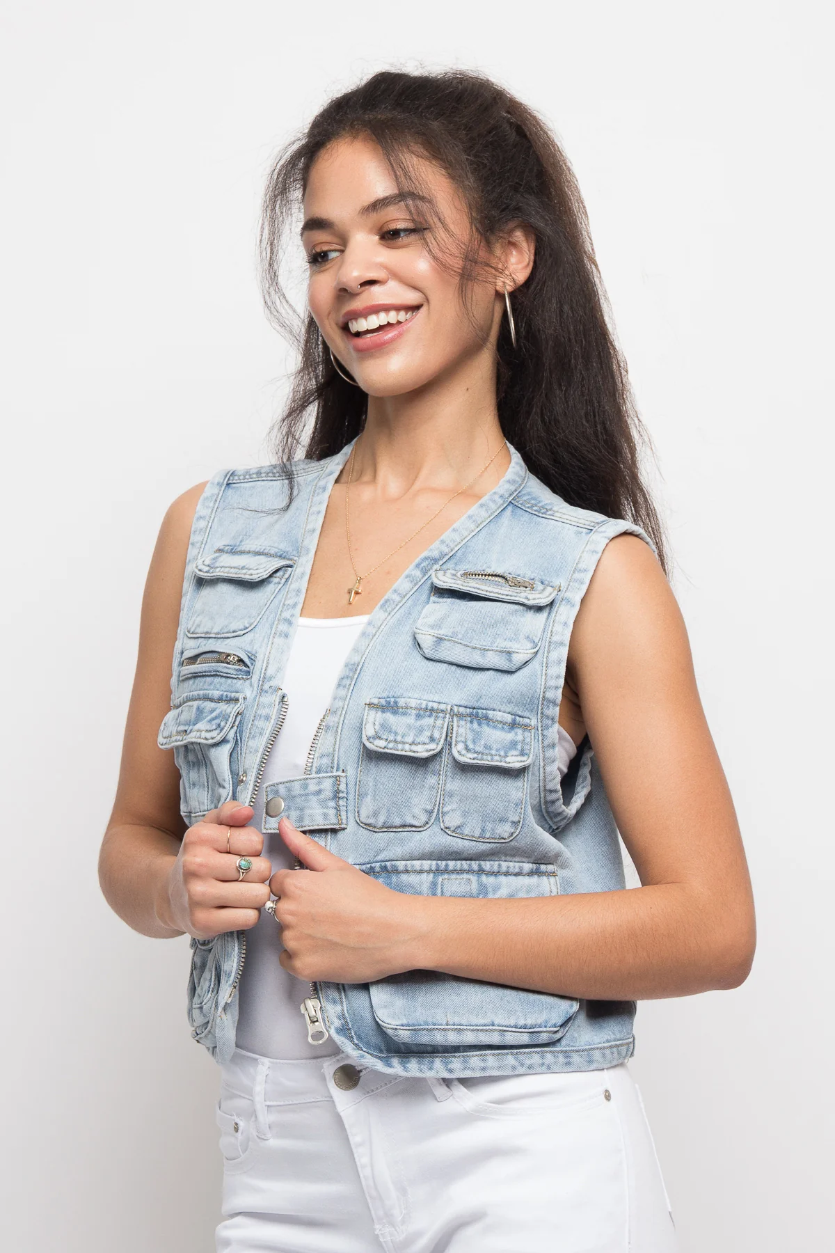 Utility Zipper Pocket Vest - Image 9