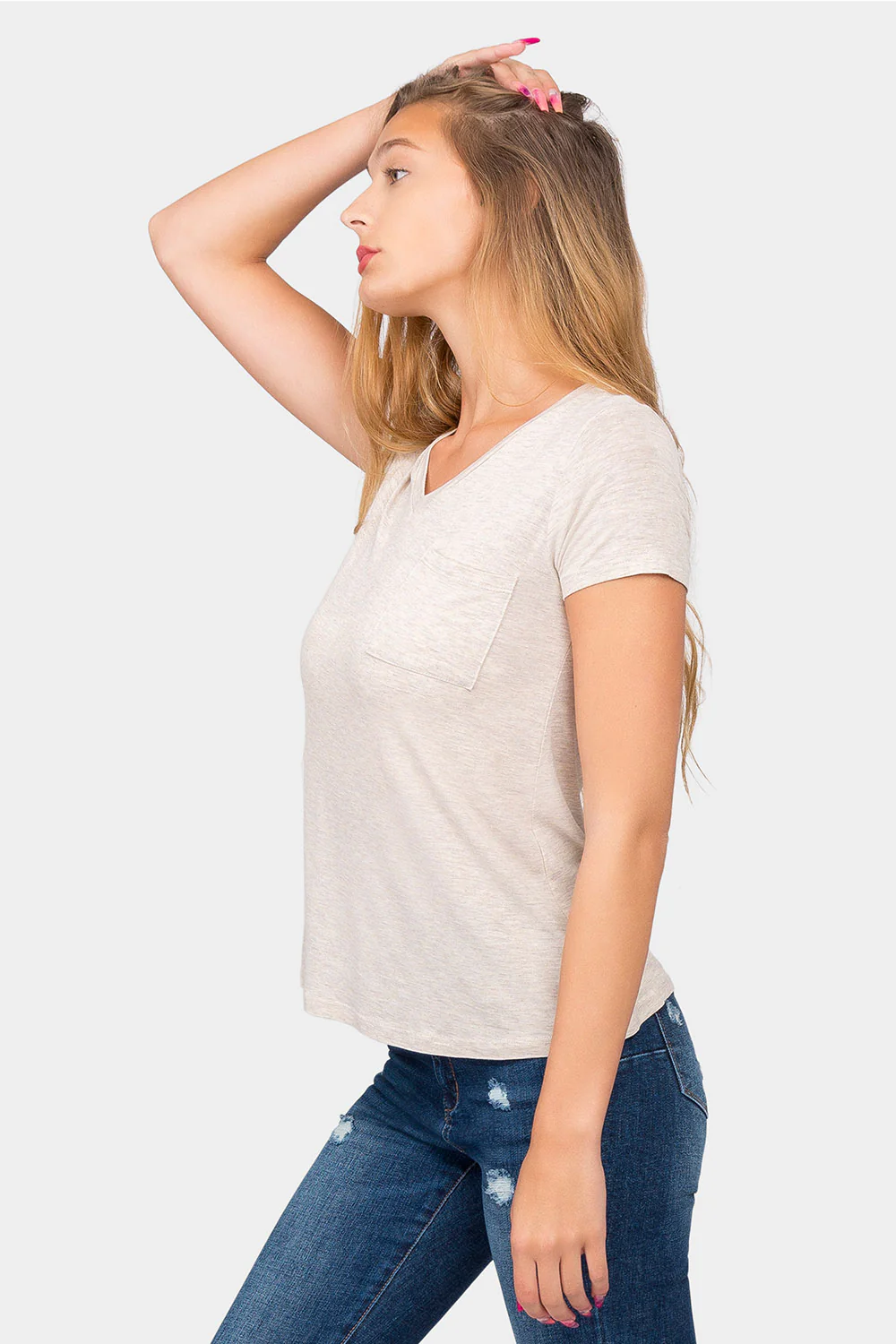 Essential V-Neck Jersey T-Shirt - Image 65