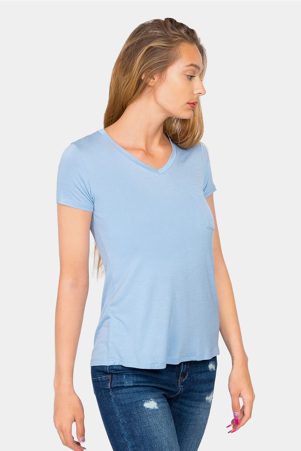 Essential V-Neck Jersey T-Shirt - Image 73