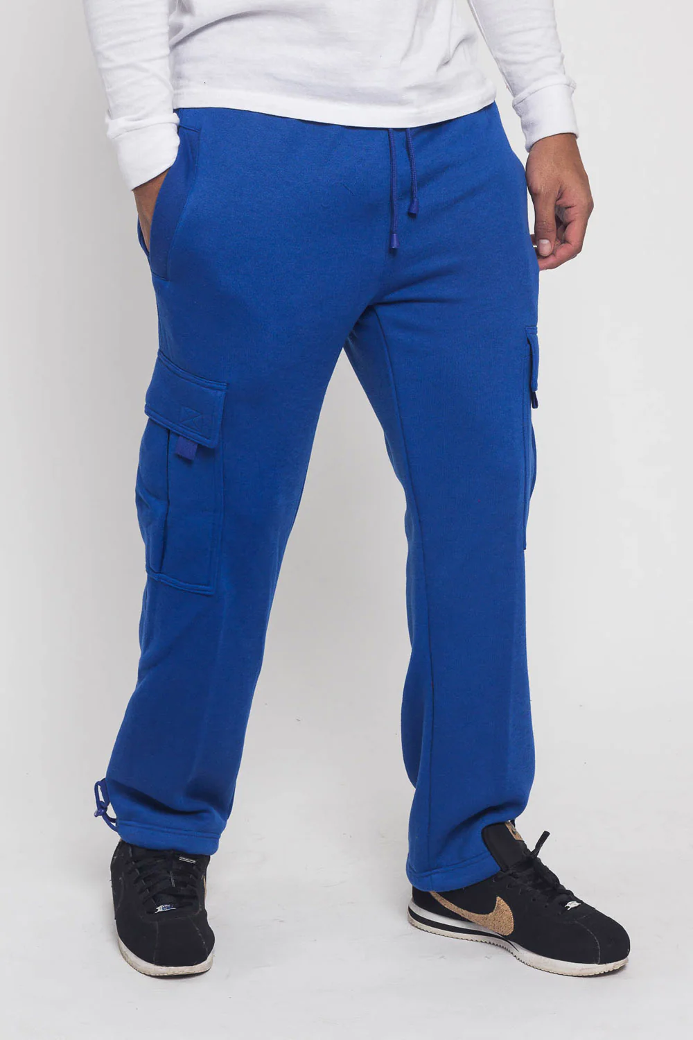 Victorious Men's Solid Fleece Heavyweight Cargo Sweat Pants - Image 16