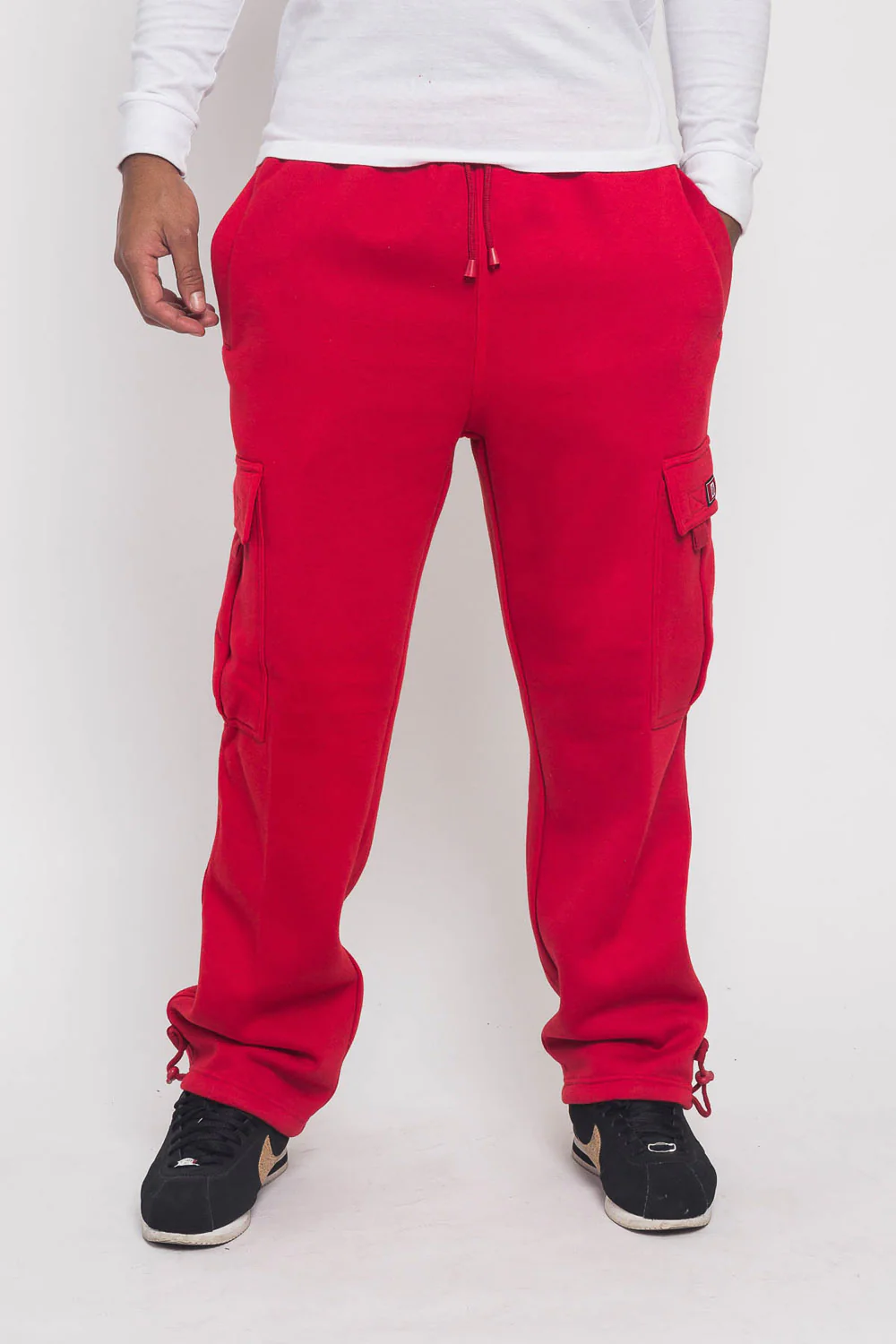 Victorious Men's Solid Fleece Heavyweight Cargo Sweat Pants - Image 19