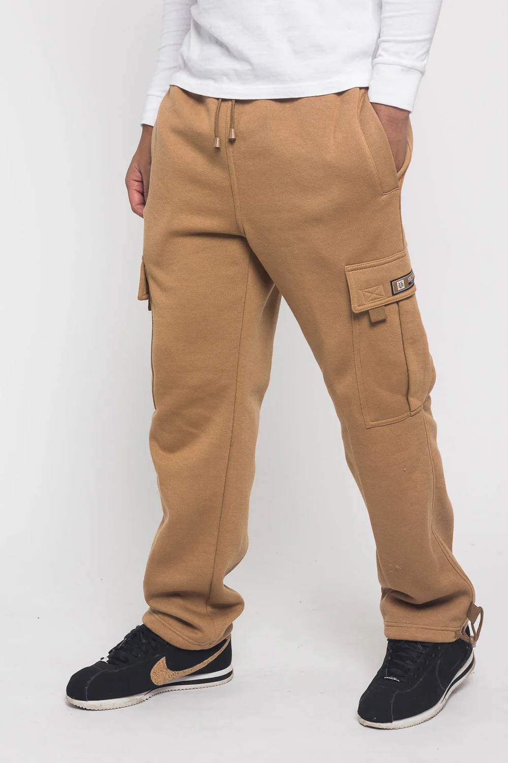 Victorious Men's Solid Fleece Heavyweight Cargo Sweat Pants - Image 26