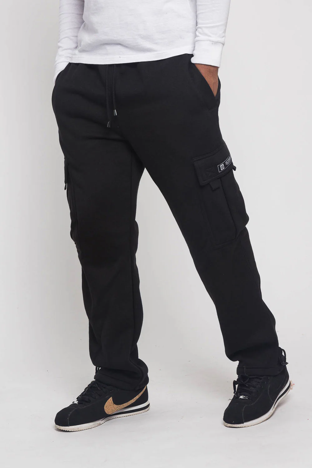 Victorious Men's Solid Fleece Heavyweight Cargo Sweat Pants - Image 32