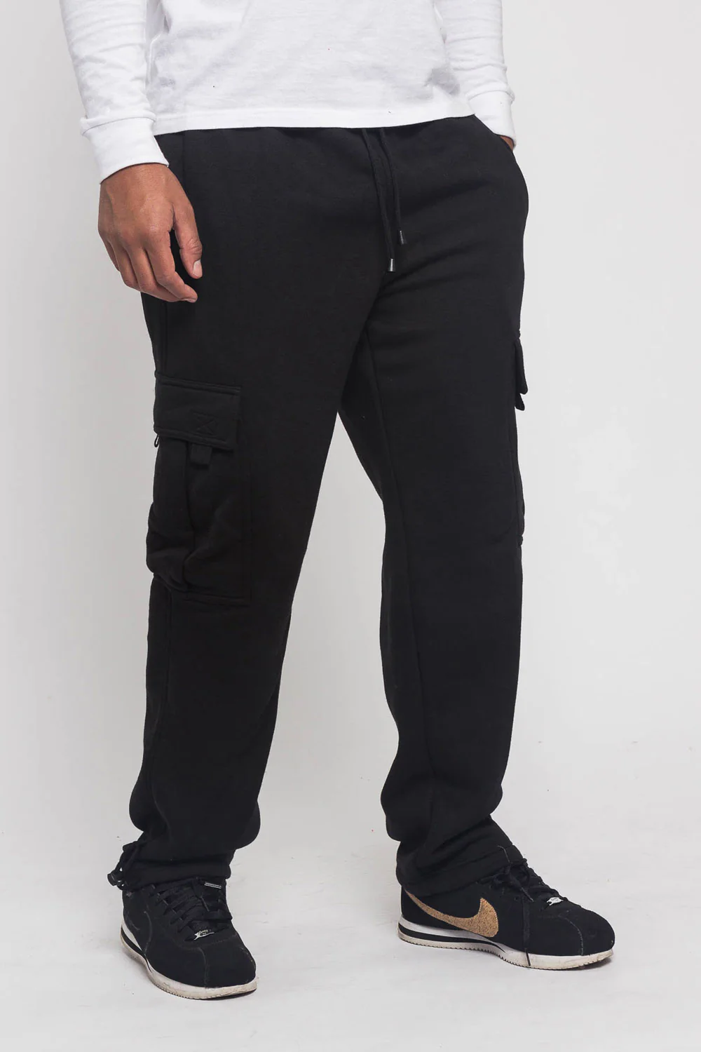 Victorious Men's Solid Fleece Heavyweight Cargo Sweat Pants - Image 34