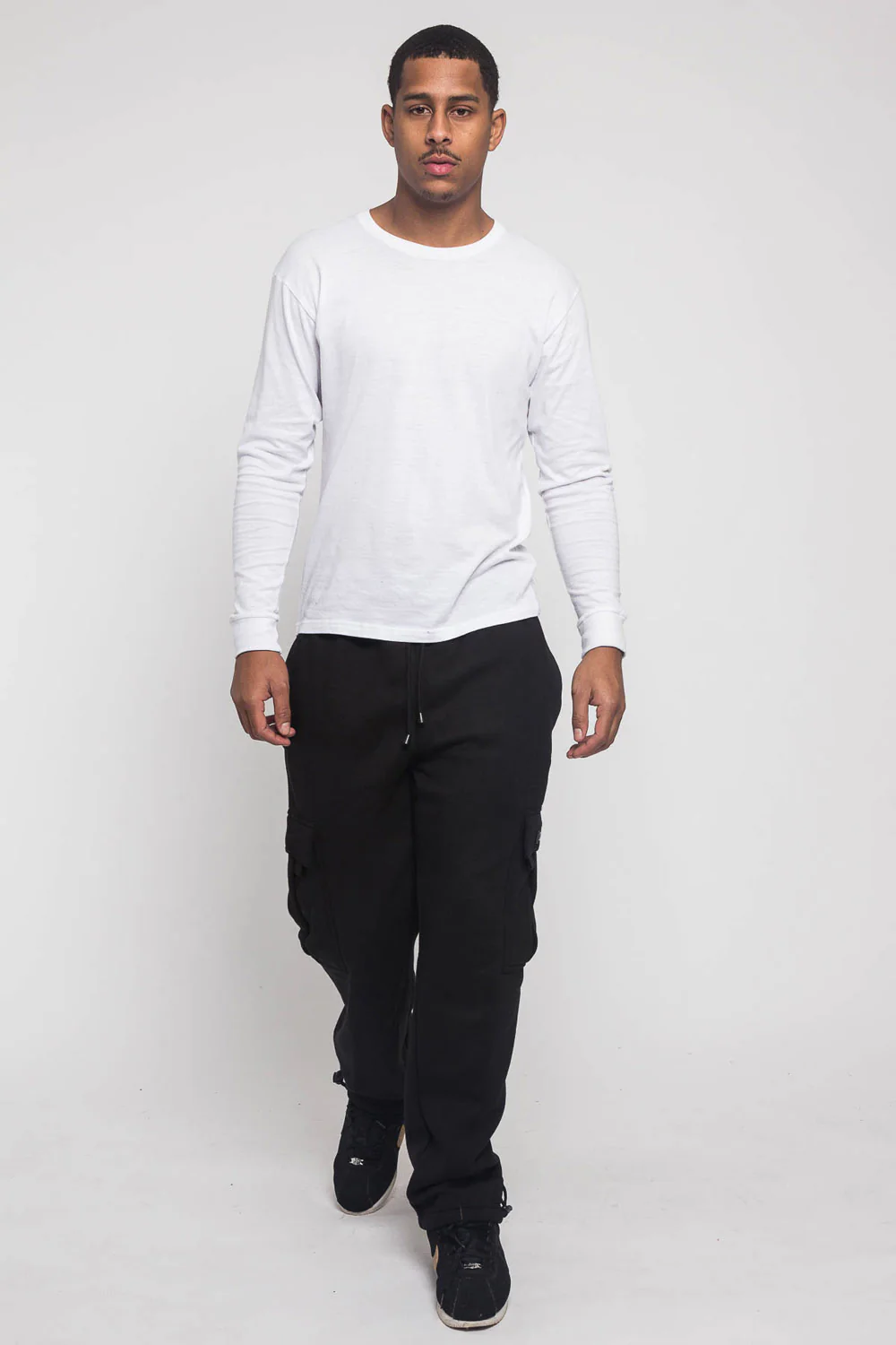 Victorious Men's Solid Fleece Heavyweight Cargo Sweat Pants - Image 35