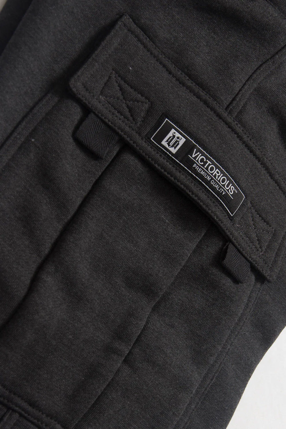 Victorious Men's Solid Fleece Heavyweight Cargo Sweat Pants - Image 48