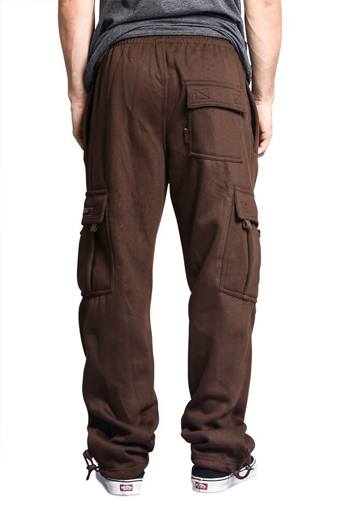 Victorious Men's Solid Fleece Heavyweight Cargo Sweat Pants - Image 50