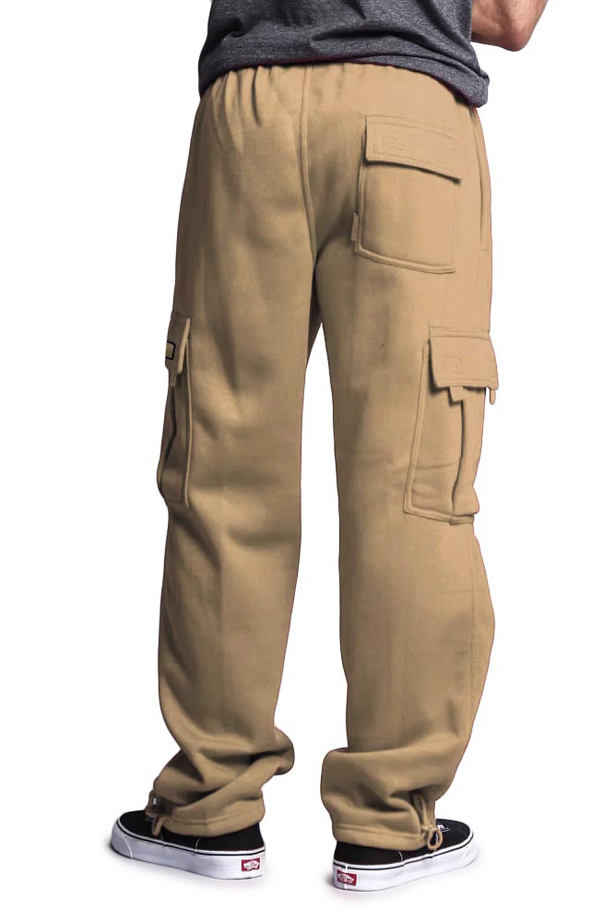 Victorious Men's Solid Fleece Heavyweight Cargo Sweat Pants - Image 54
