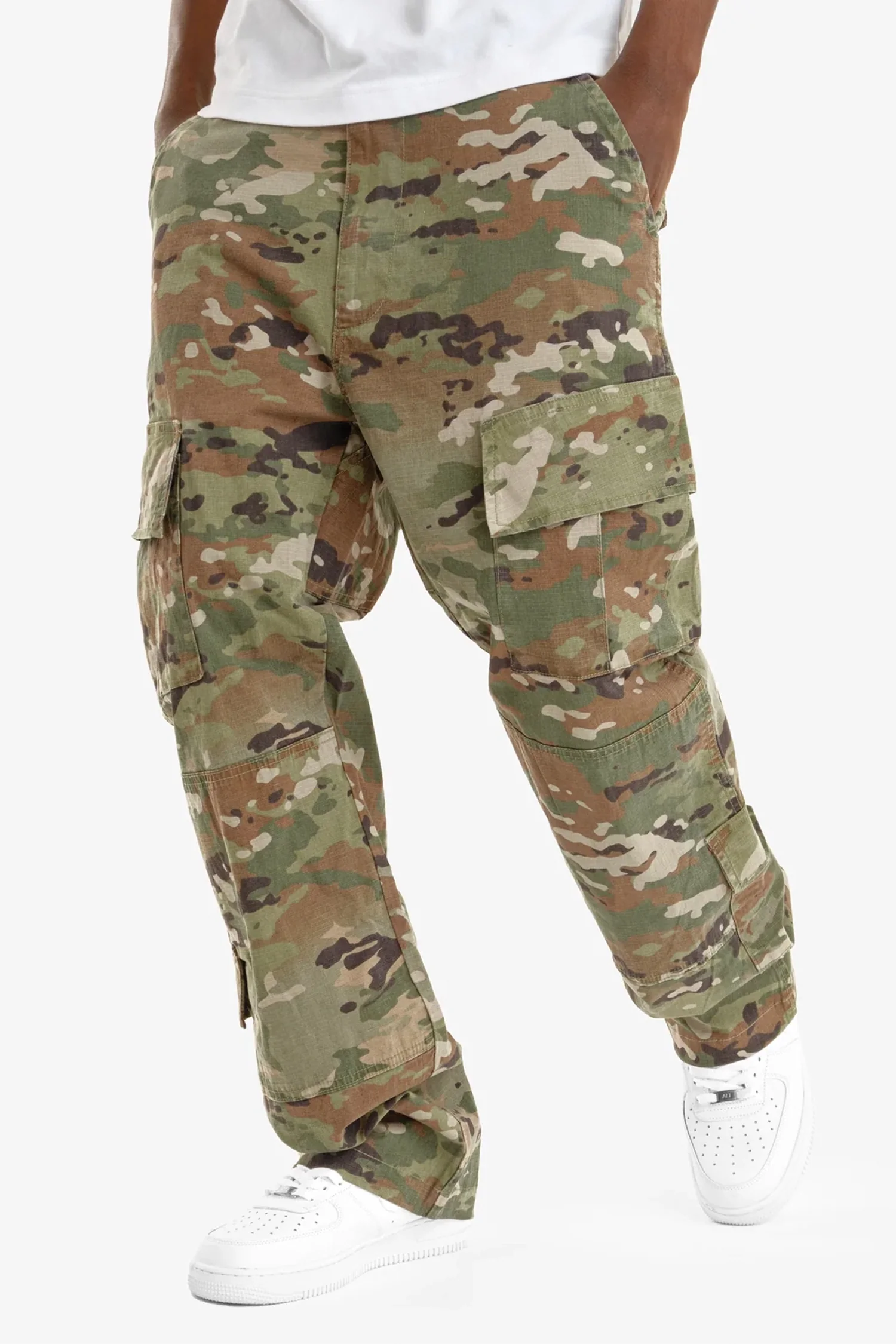 Vintage Wash Ripstop Multi Pocket Cargo Pants - Image 3