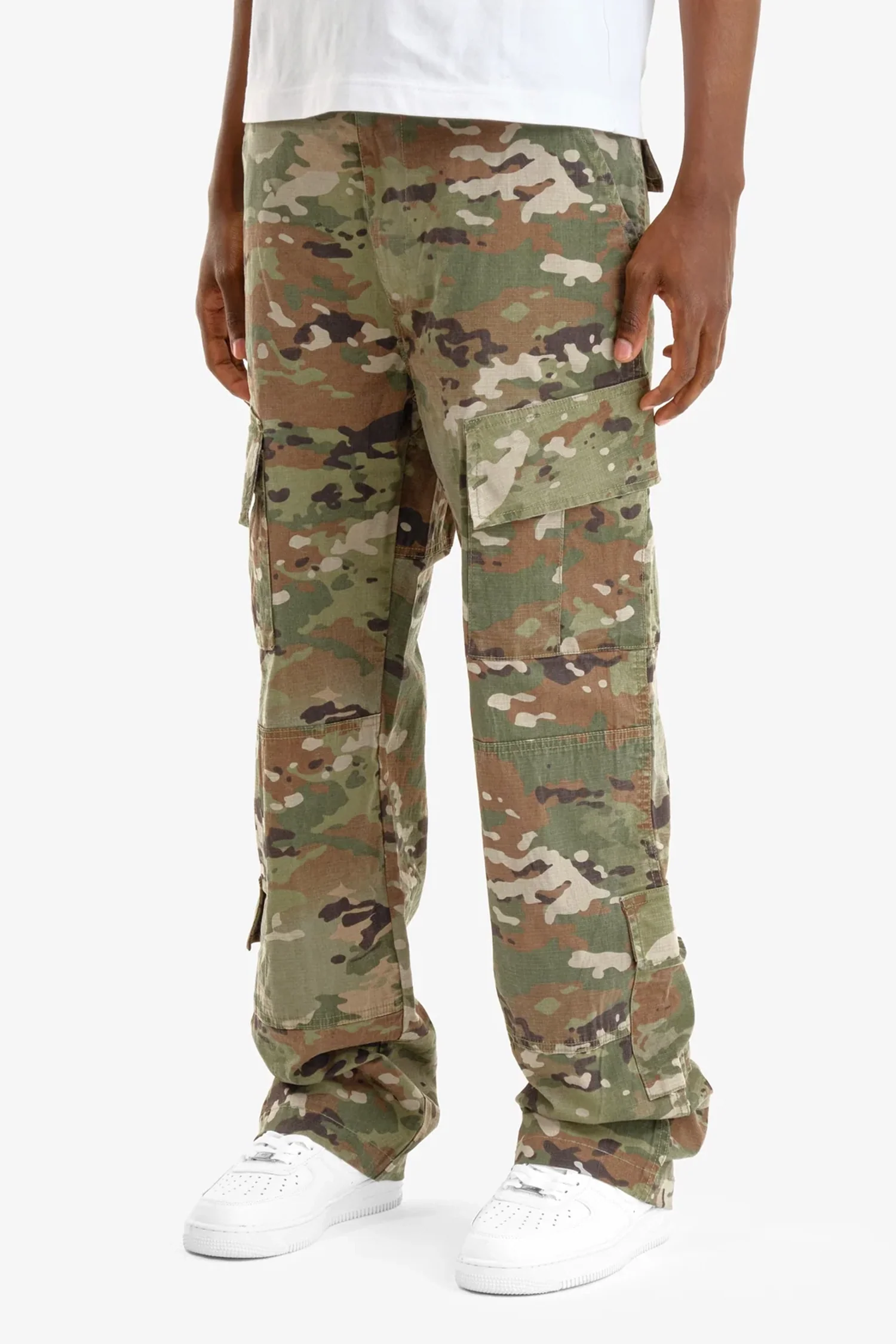 Vintage Wash Ripstop Multi Pocket Cargo Pants - Image 4