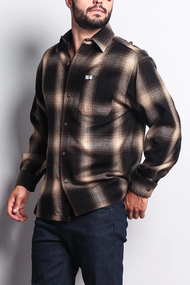 Western Casual Plaid Long Sleeve Button Up Shirt - Image 11