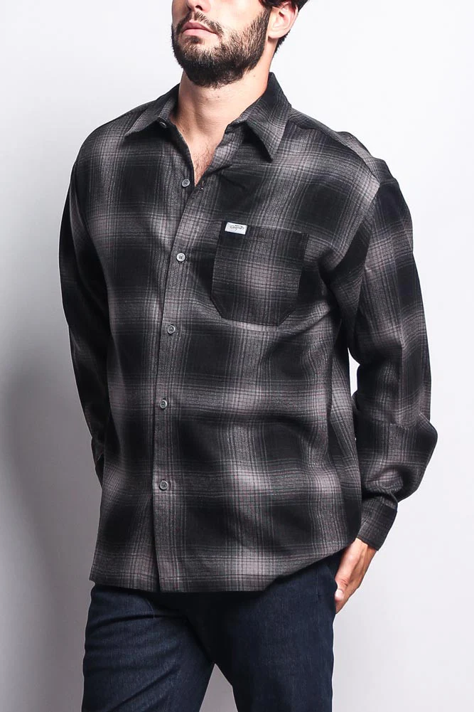 Western Casual Plaid Long Sleeve Button Up Shirt - Image 13