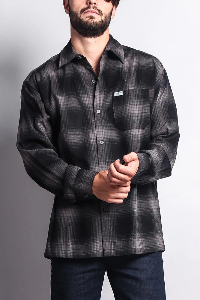 Western Casual Plaid Long Sleeve Button Up Shirt - Image 16