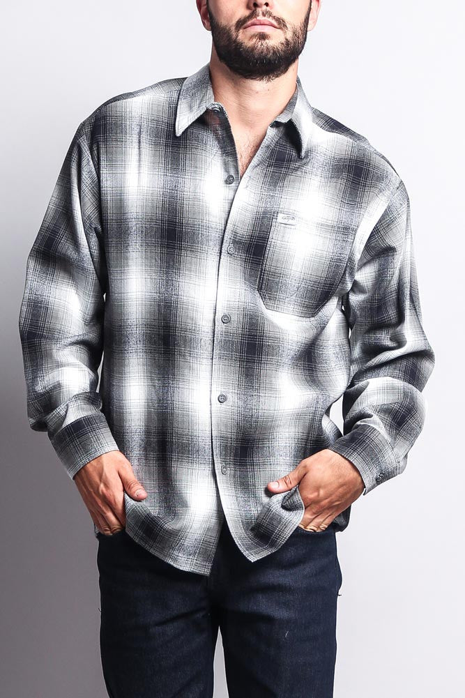 Western Casual Plaid Long Sleeve Button Up Shirt - Image 23