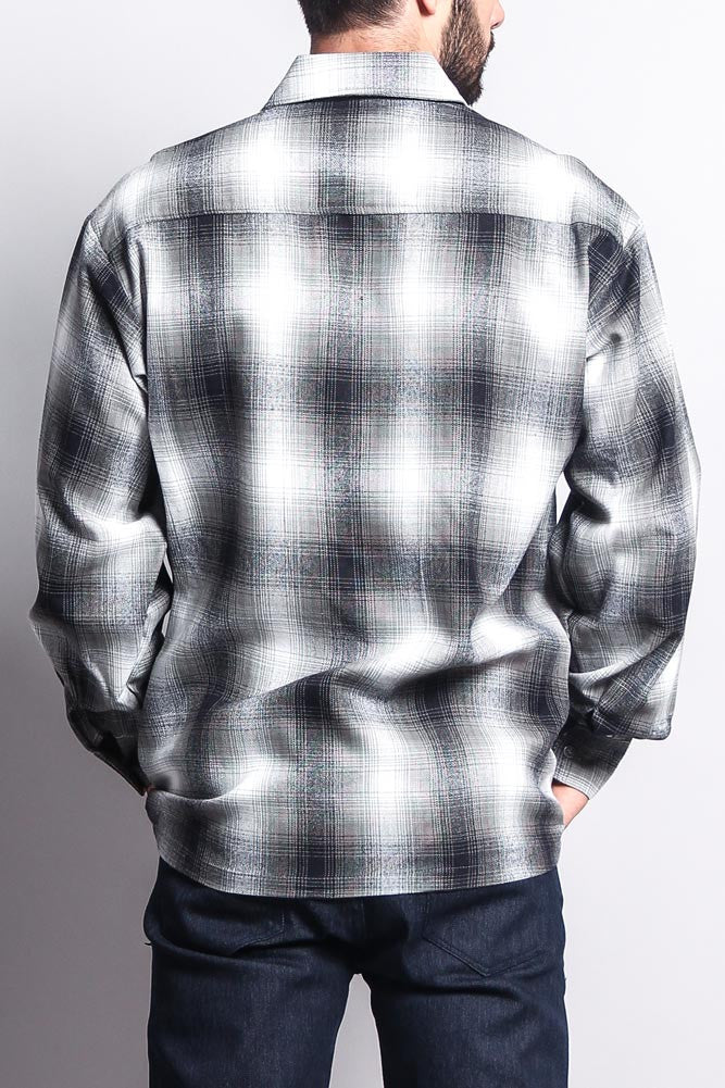 Western Casual Plaid Long Sleeve Button Up Shirt - Image 25