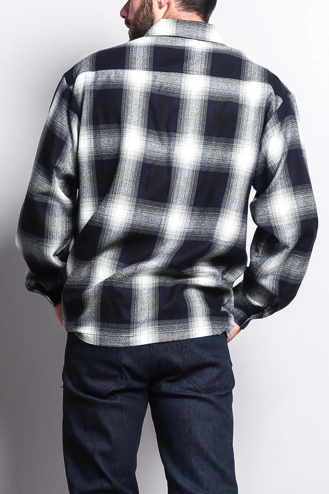 Western Casual Plaid Long Sleeve Button Up Shirt - Image 35