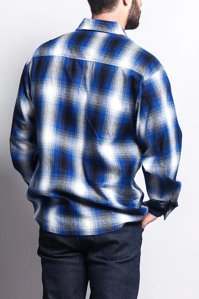 Western Casual Plaid Long Sleeve Button Up Shirt - Image 40