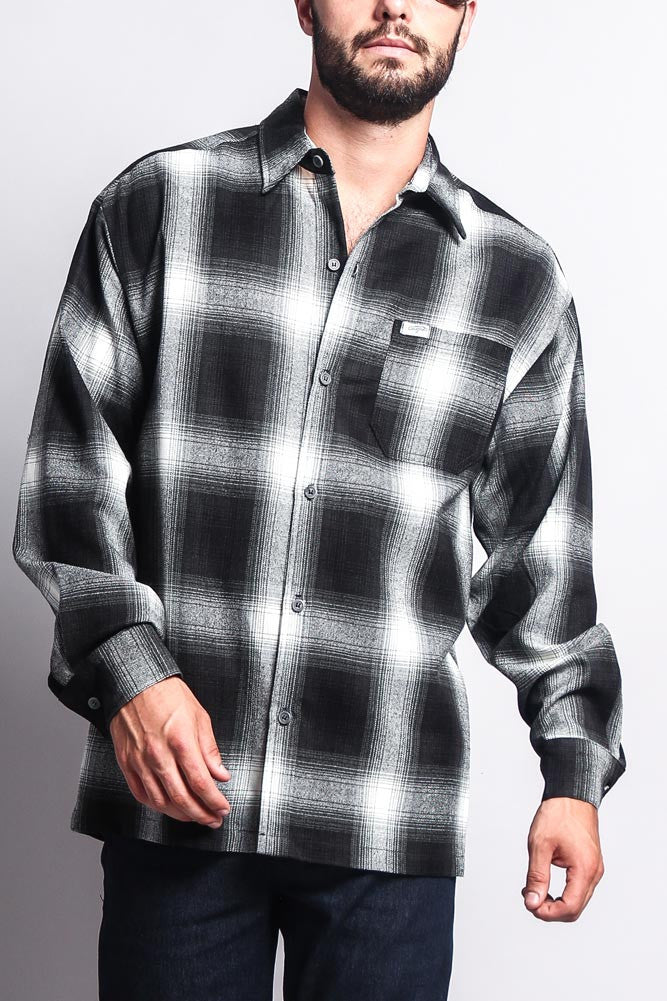 Western Casual Plaid Long Sleeve Button Up Shirt - Image 52
