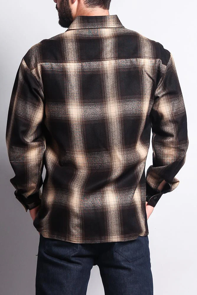 Western Casual Plaid Long Sleeve Button Up Shirt - Image 9