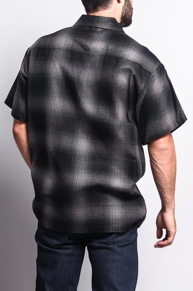 Western Casual Plaid Short Sleeve Button Up Shirt - Image 14