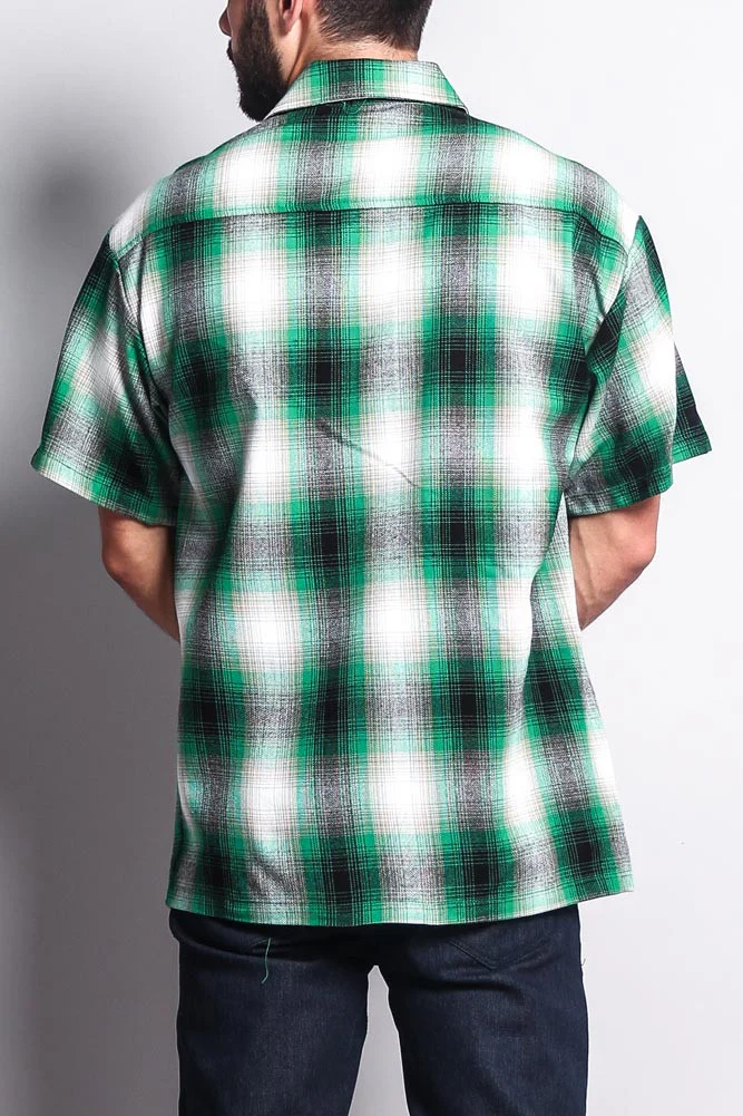 Western Casual Plaid Short Sleeve Button Up Shirt - Image 19