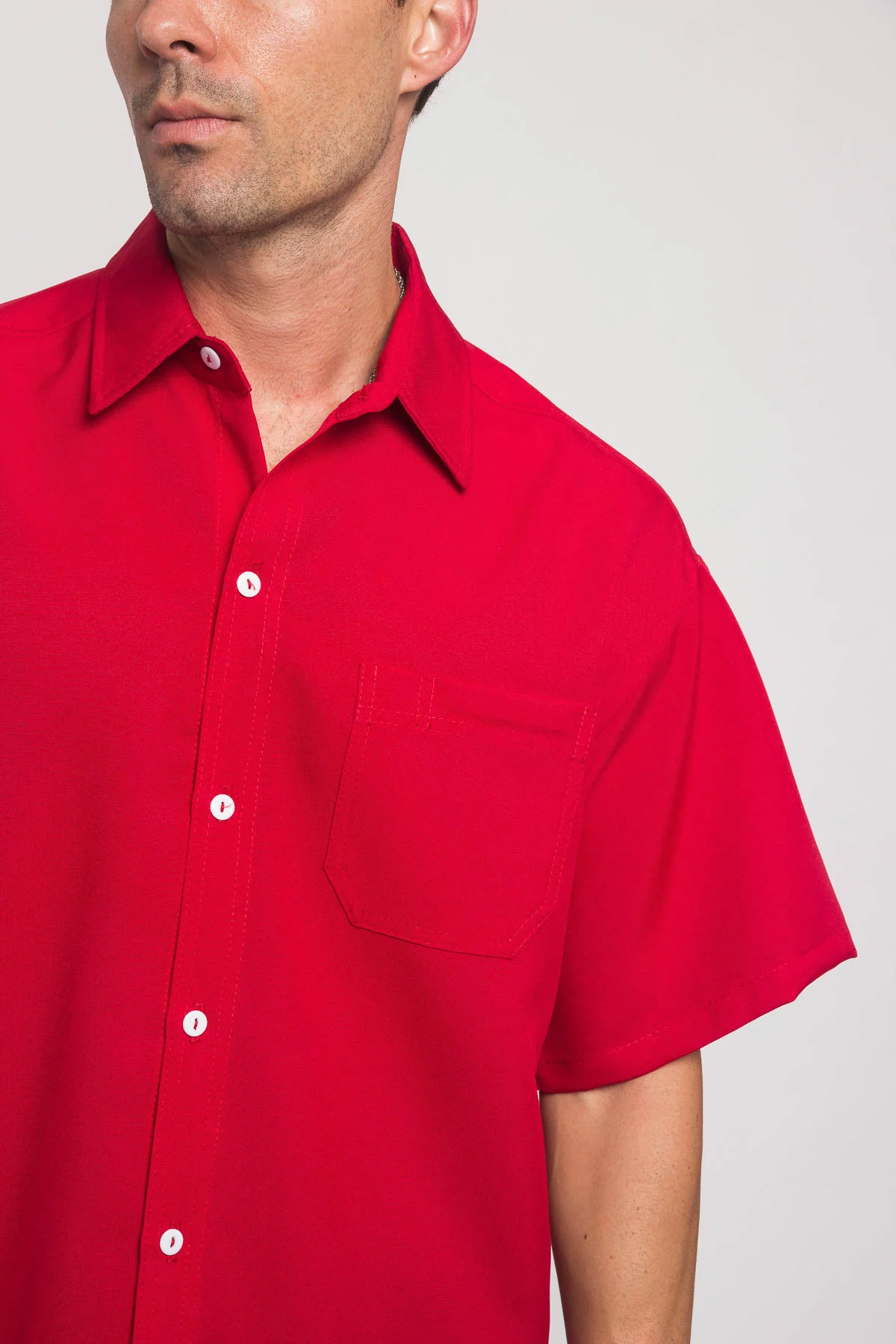 Western Casual Solid Short Sleeve Button Up Shirt - Image 17