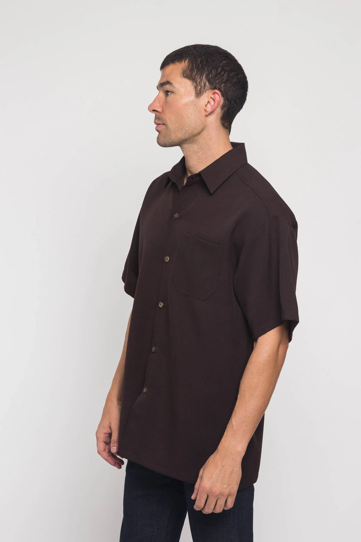 Western Casual Solid Short Sleeve Button Up Shirt - Image 20