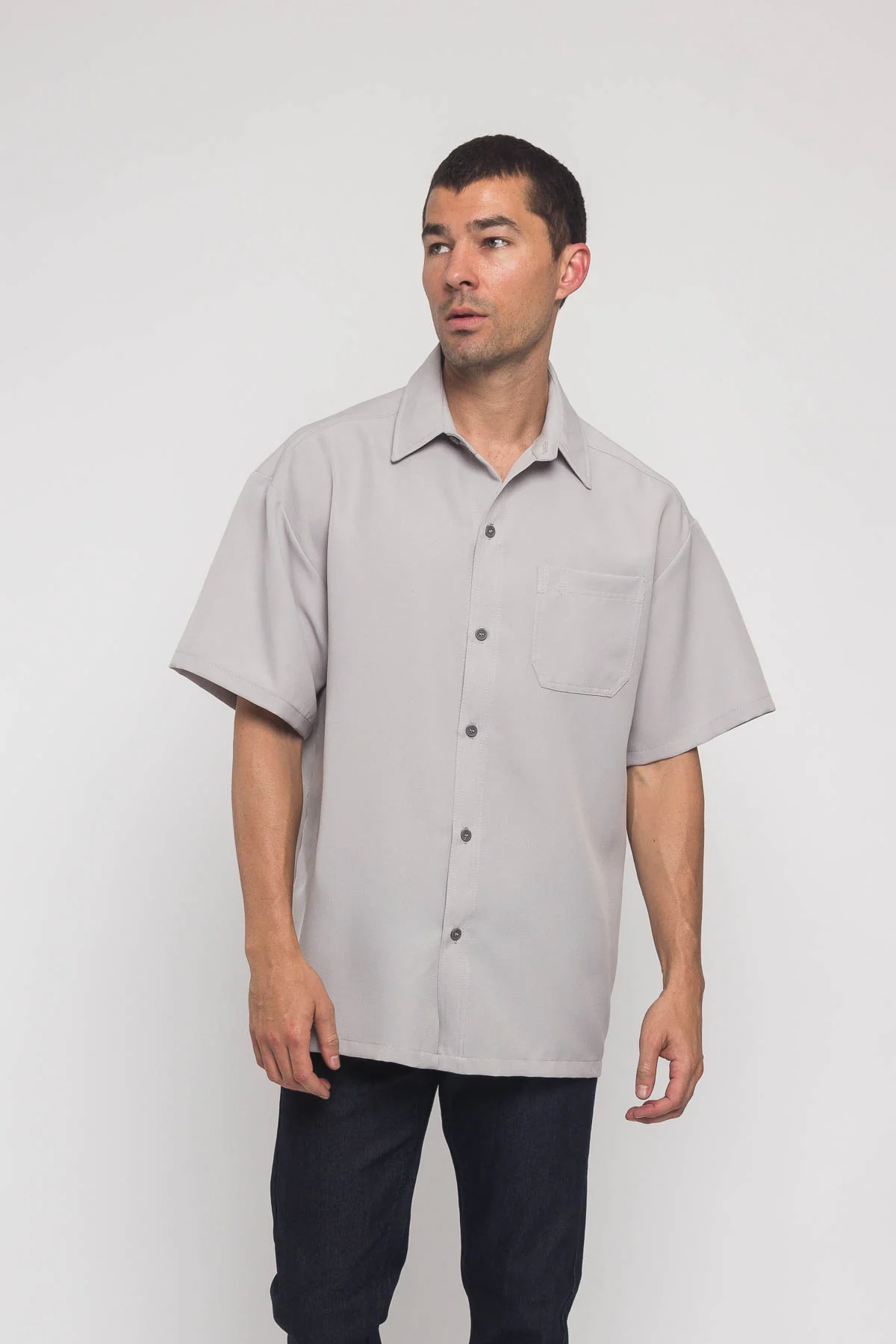 Western Casual Solid Short Sleeve Button Up Shirt - Image 31