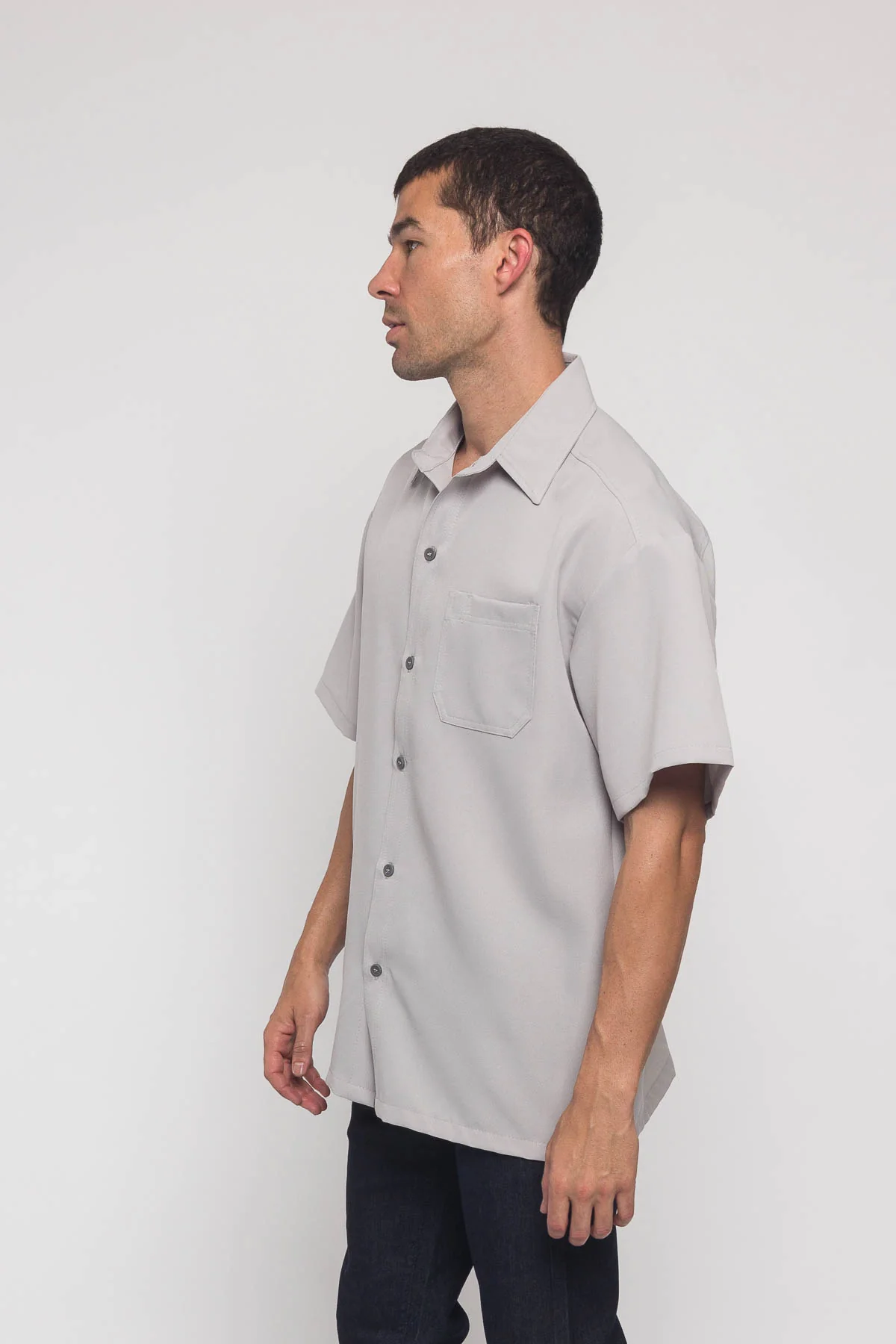 Western Casual Solid Short Sleeve Button Up Shirt - Image 32