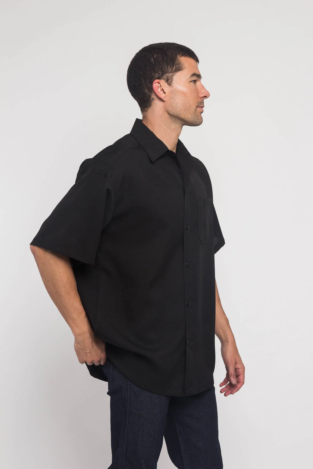 Western Casual Solid Short Sleeve Button Up Shirt - Image 4