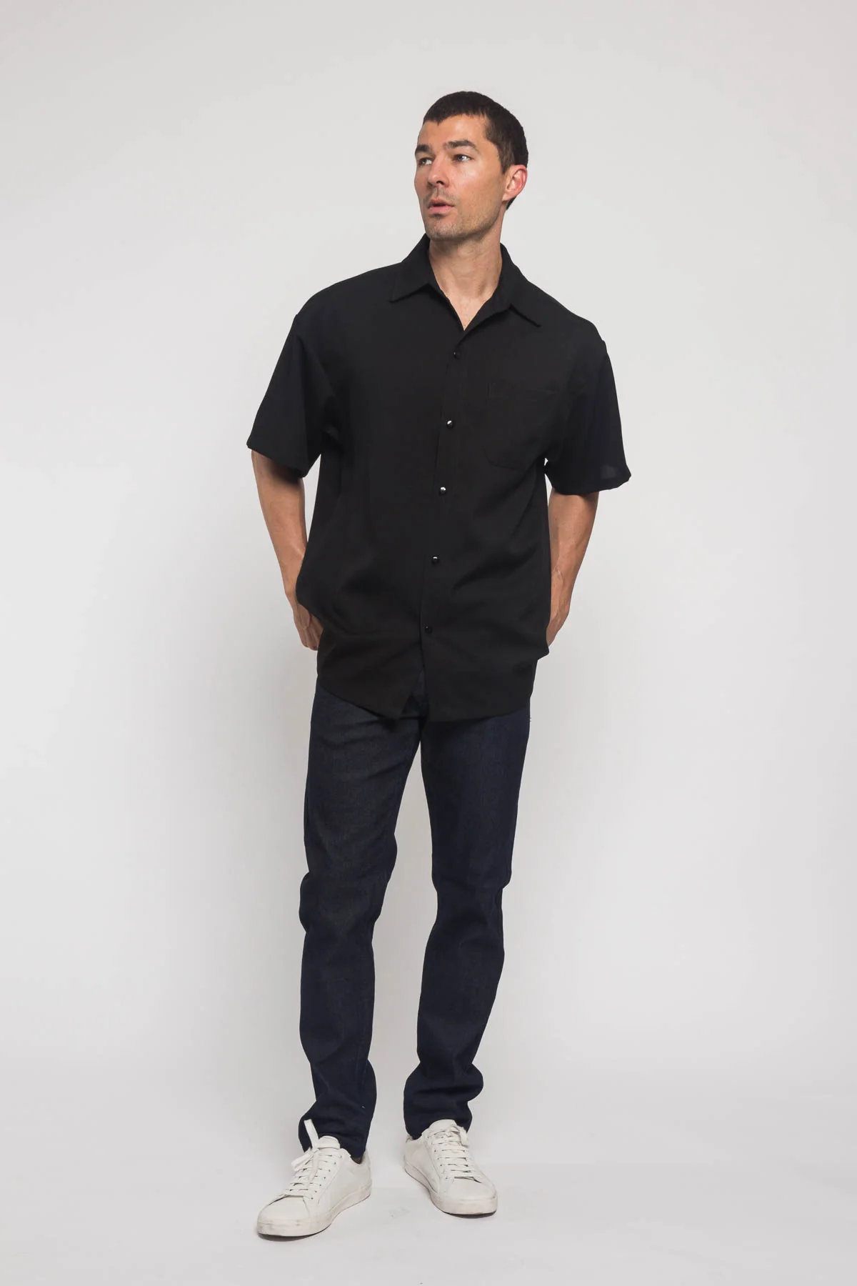 Western Casual Solid Short Sleeve Button Up Shirt - Image 6