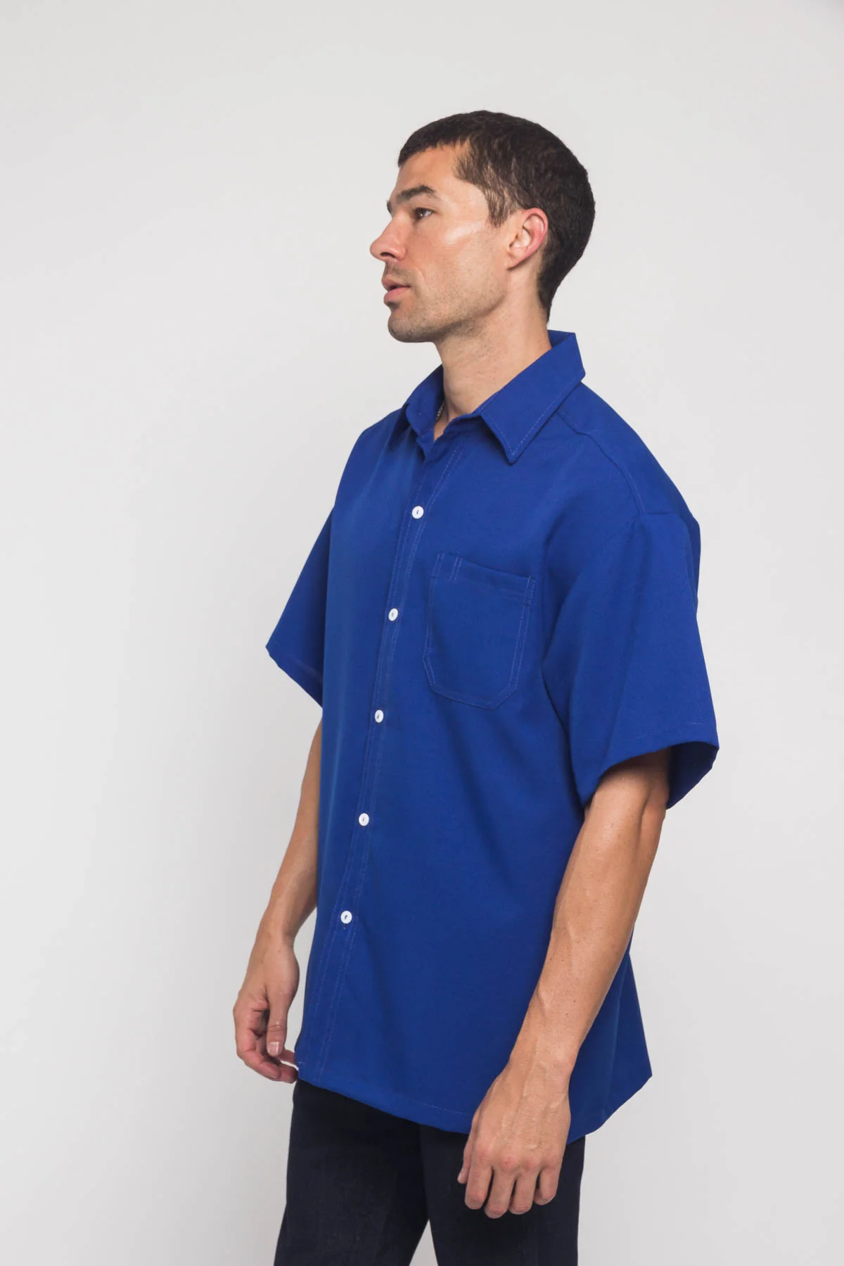 Western Casual Solid Short Sleeve Button Up Shirt - Image 8