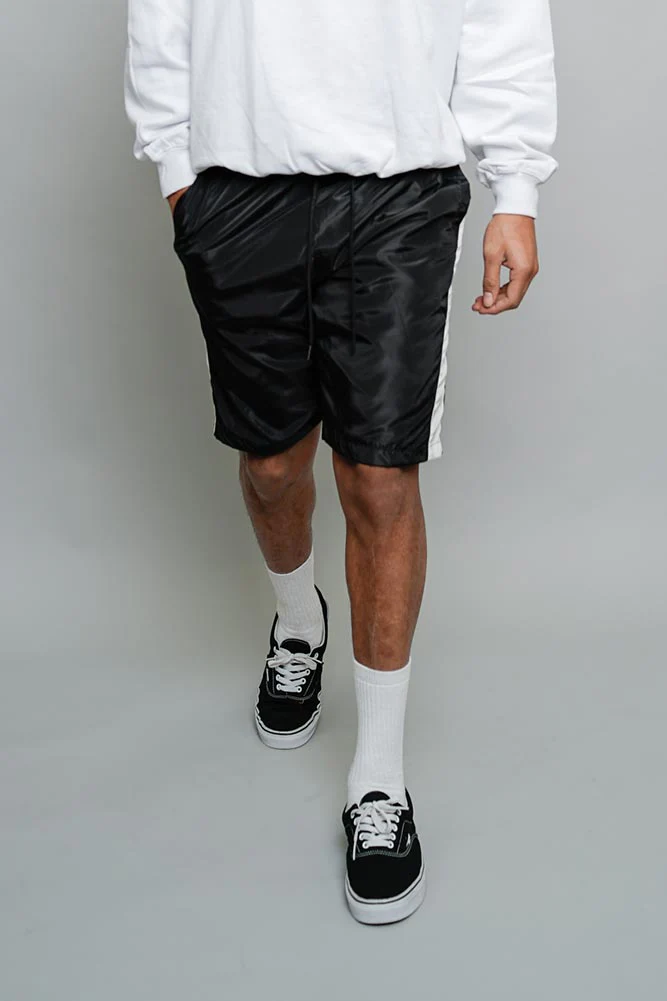 Side Striped Windbreaker Shorts - Image 25