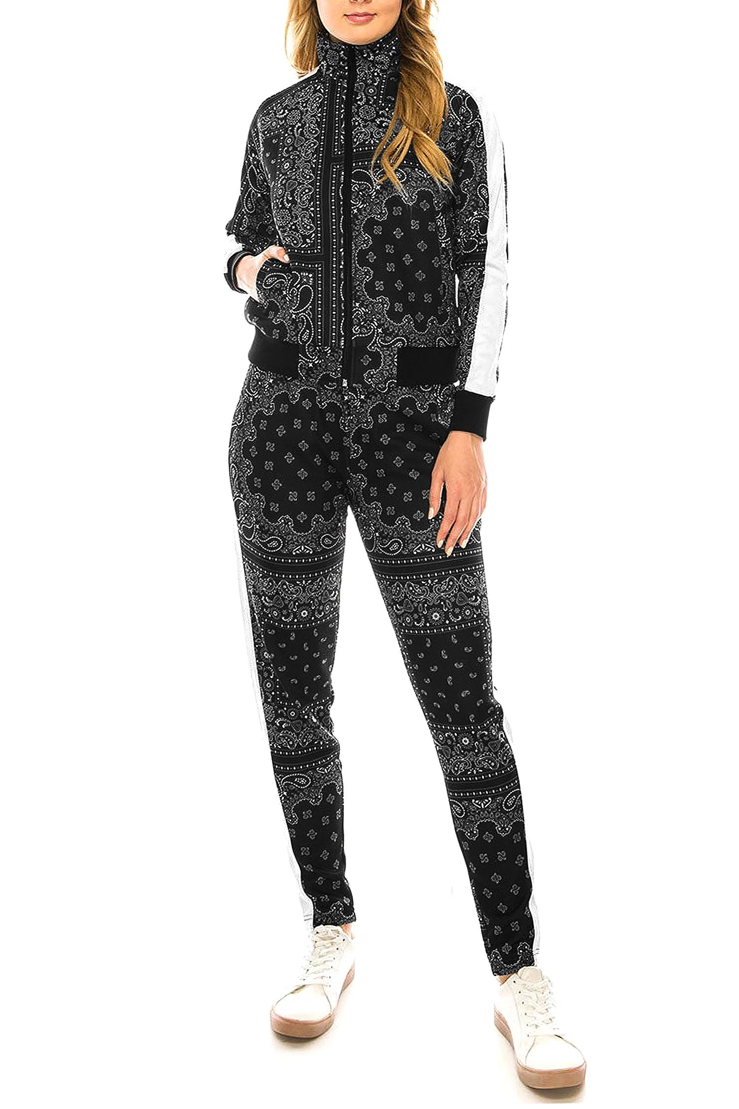 Women's Bandana Paisley Track Suits - Image 14