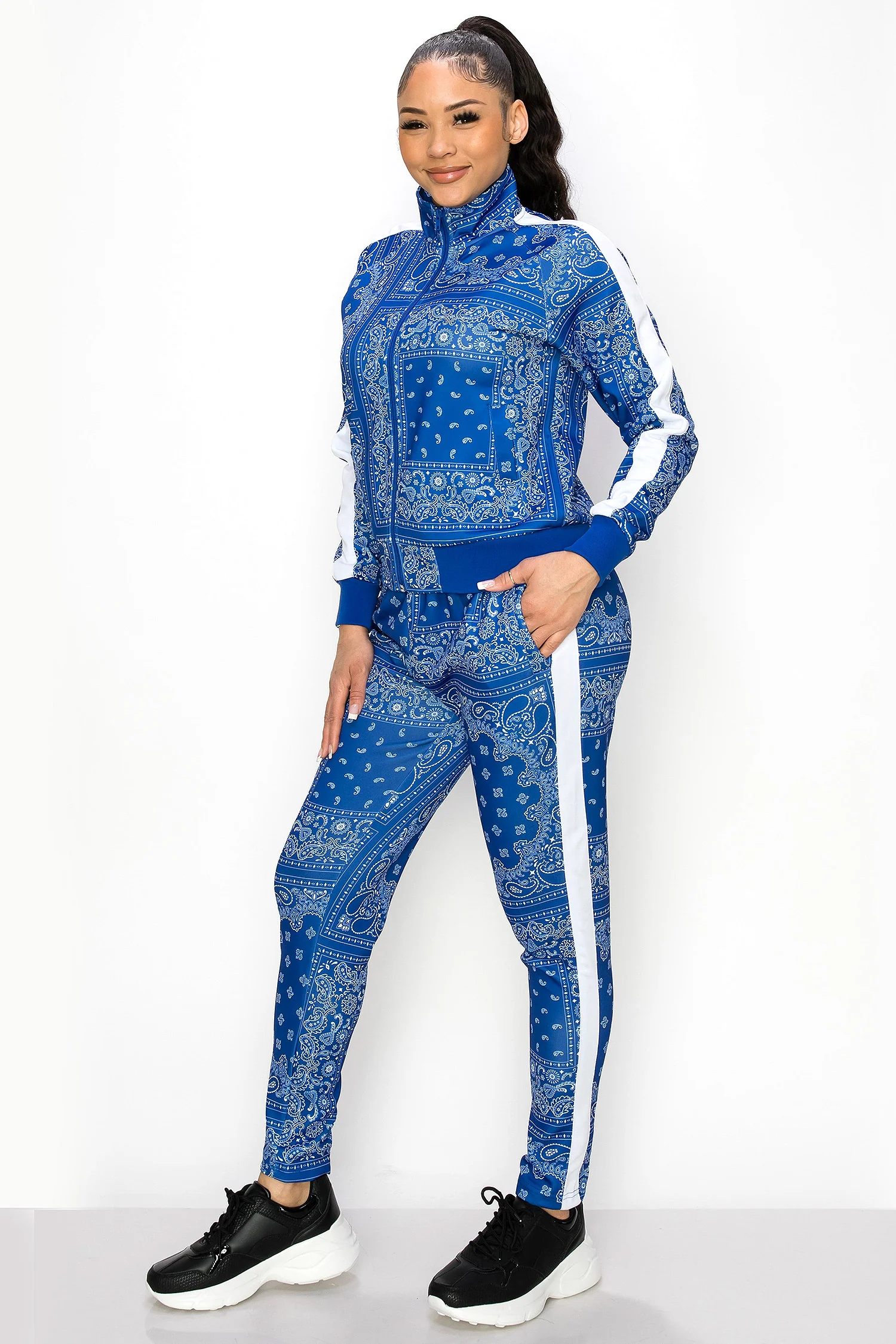 Women's Bandana Paisley Track Suits - Image 3