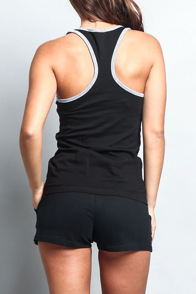 Women's Basic Contrast Piping Light Weight Tank Top (2-Pack) - Image 5