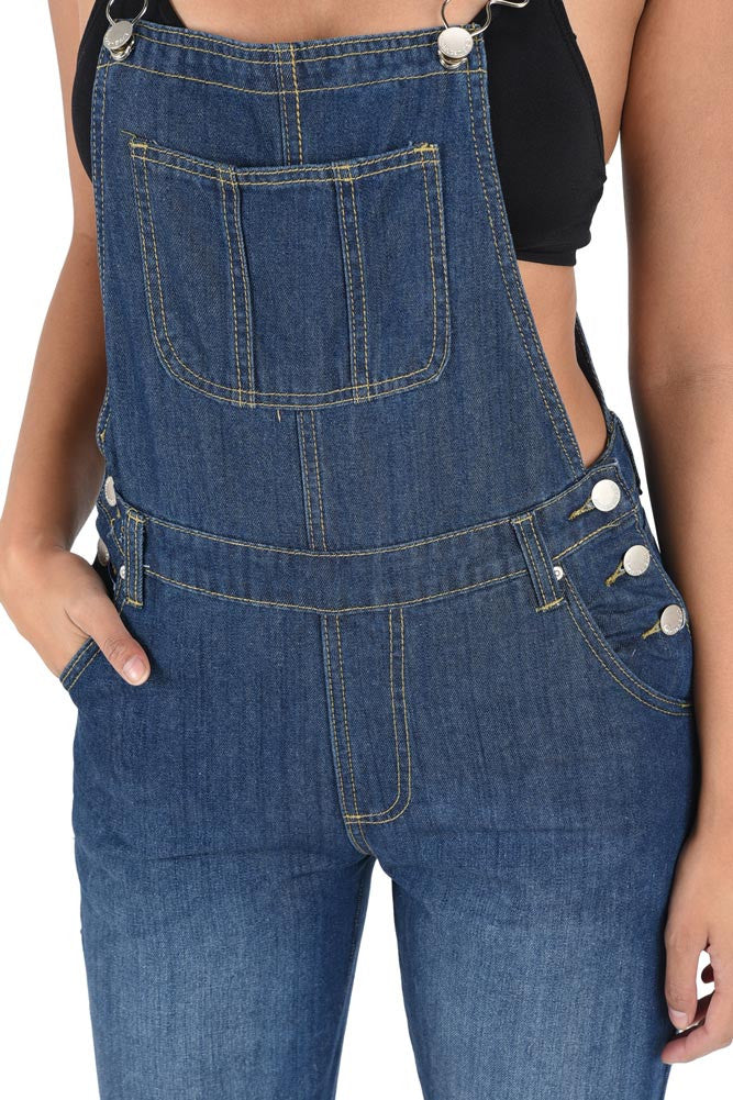 Women's Classic Style Skinny Overalls - Image 4