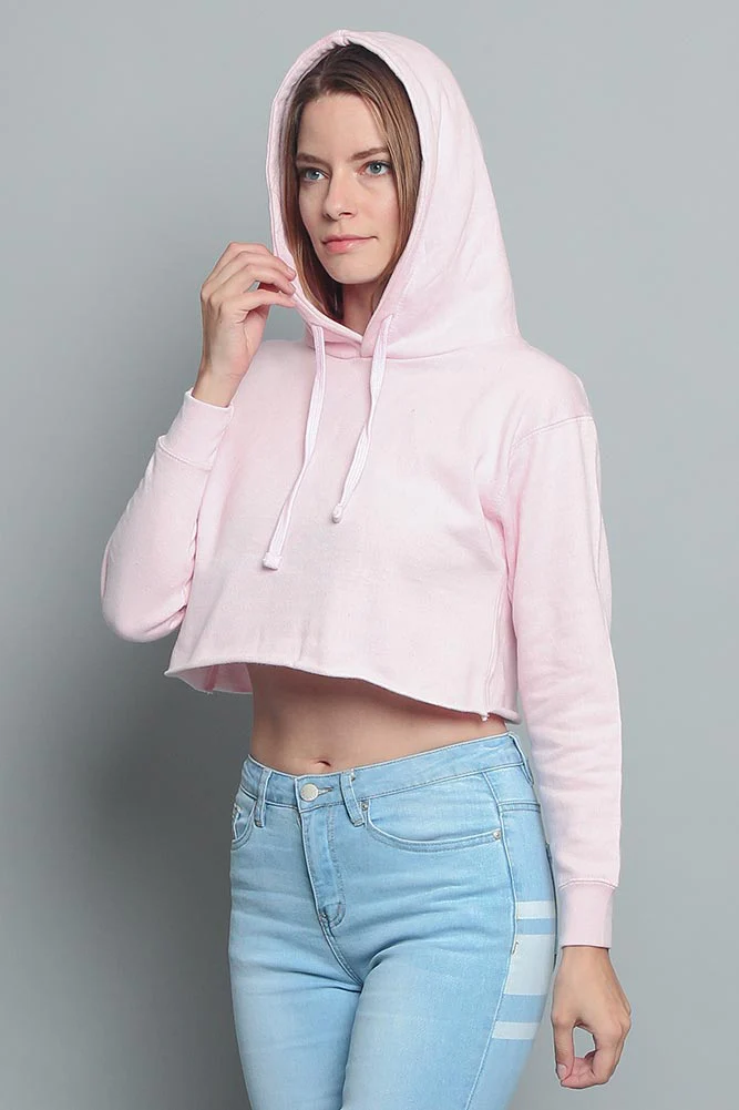 Women's Essential Cropped Long Sleeve Hoodie - Image 100