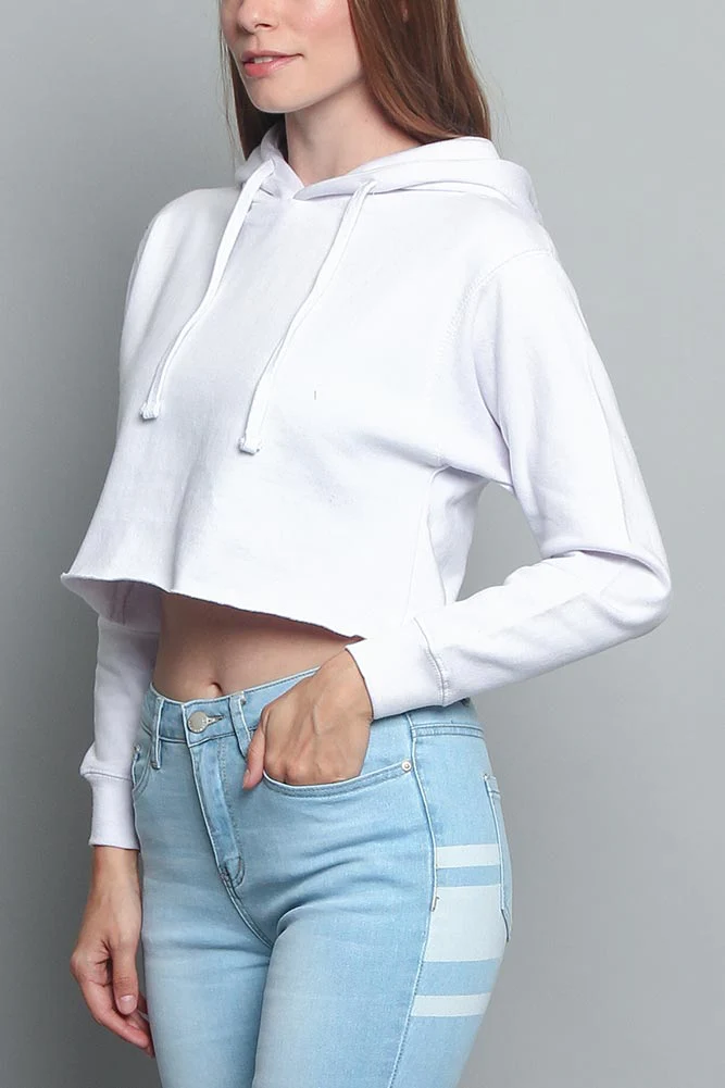 Women's Essential Cropped Long Sleeve Hoodie - Image 105