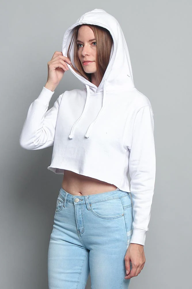 Women's Essential Cropped Long Sleeve Hoodie - Image 107