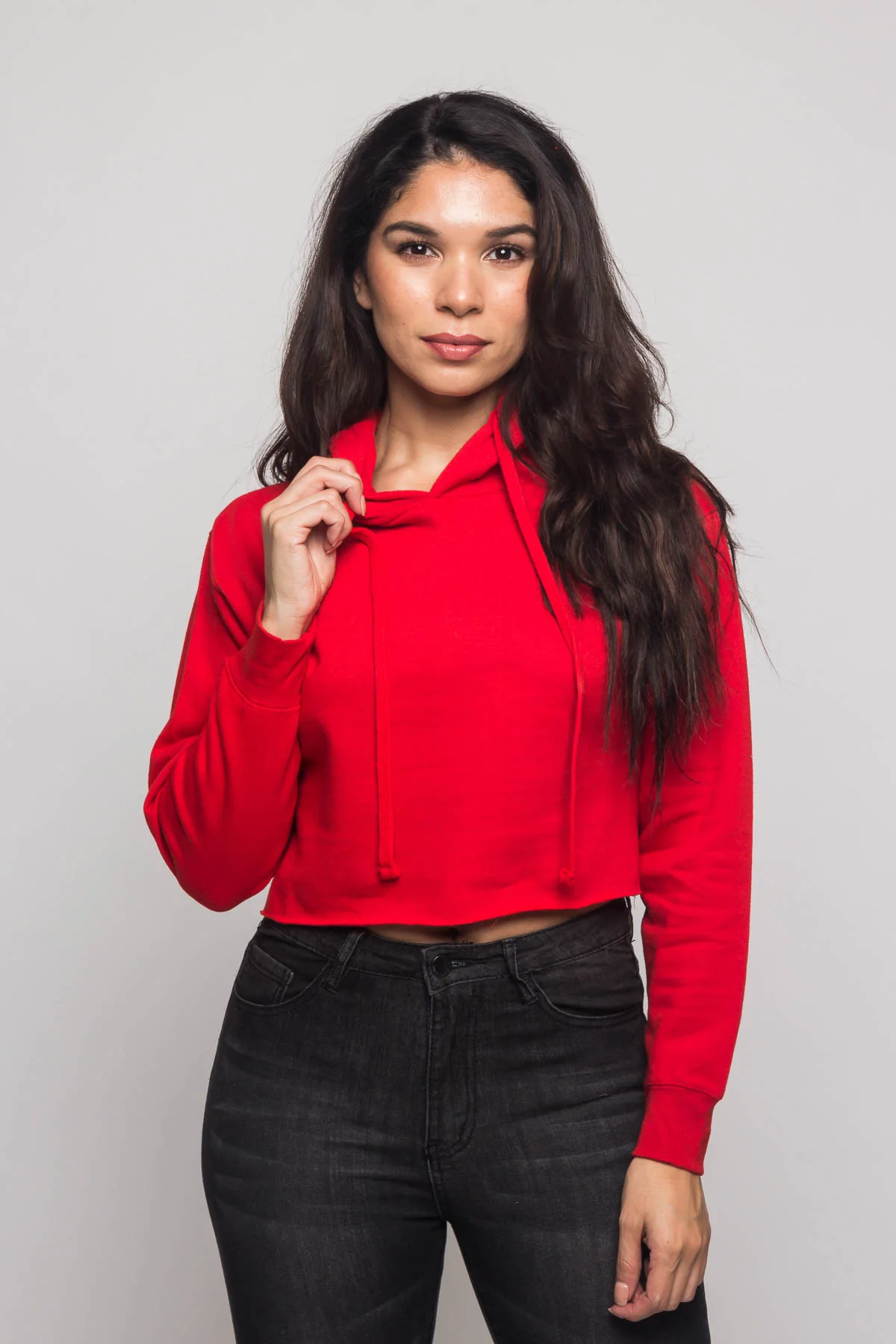 Women's Essential Cropped Long Sleeve Hoodie - Image 109