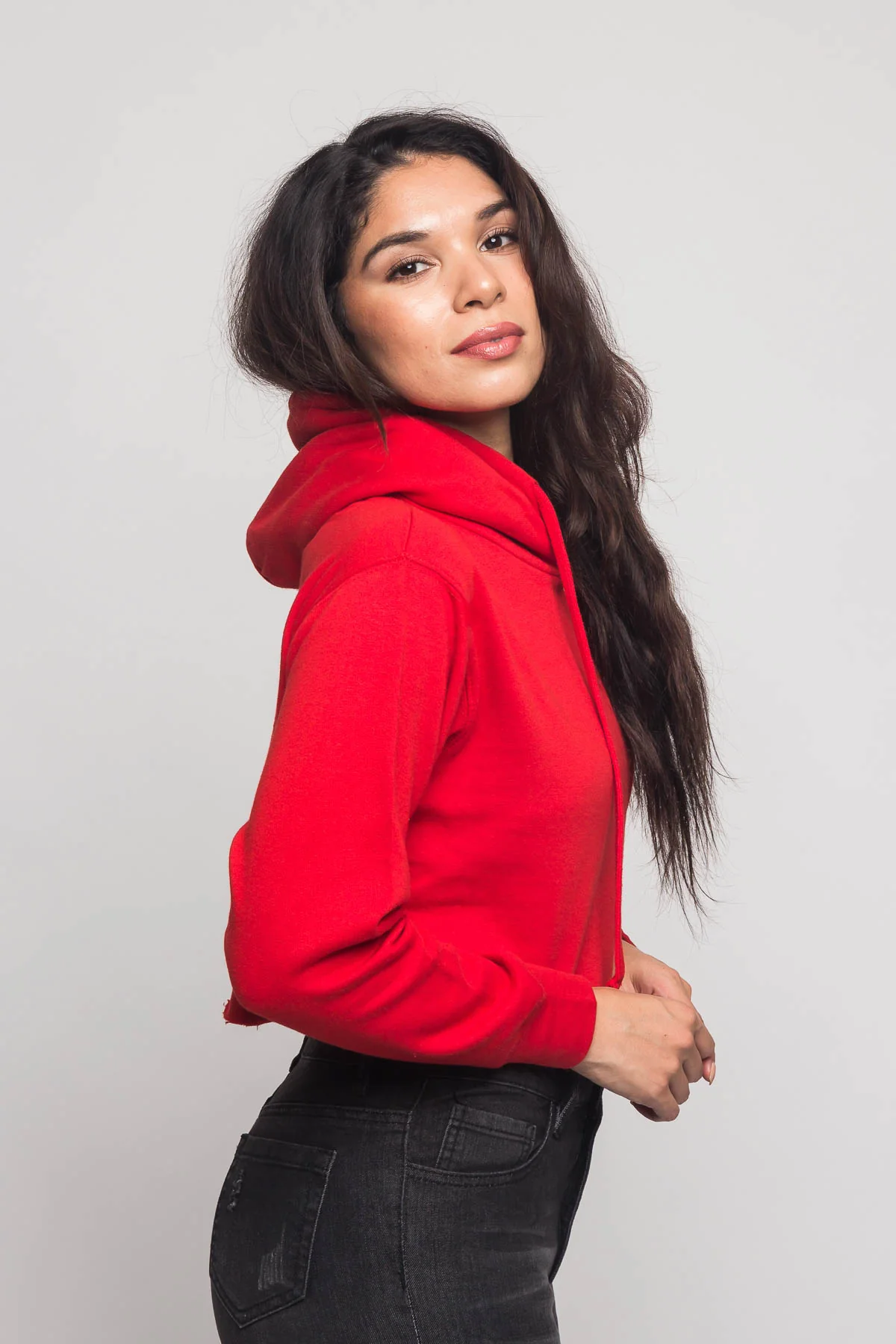 Women's Essential Cropped Long Sleeve Hoodie - Image 112