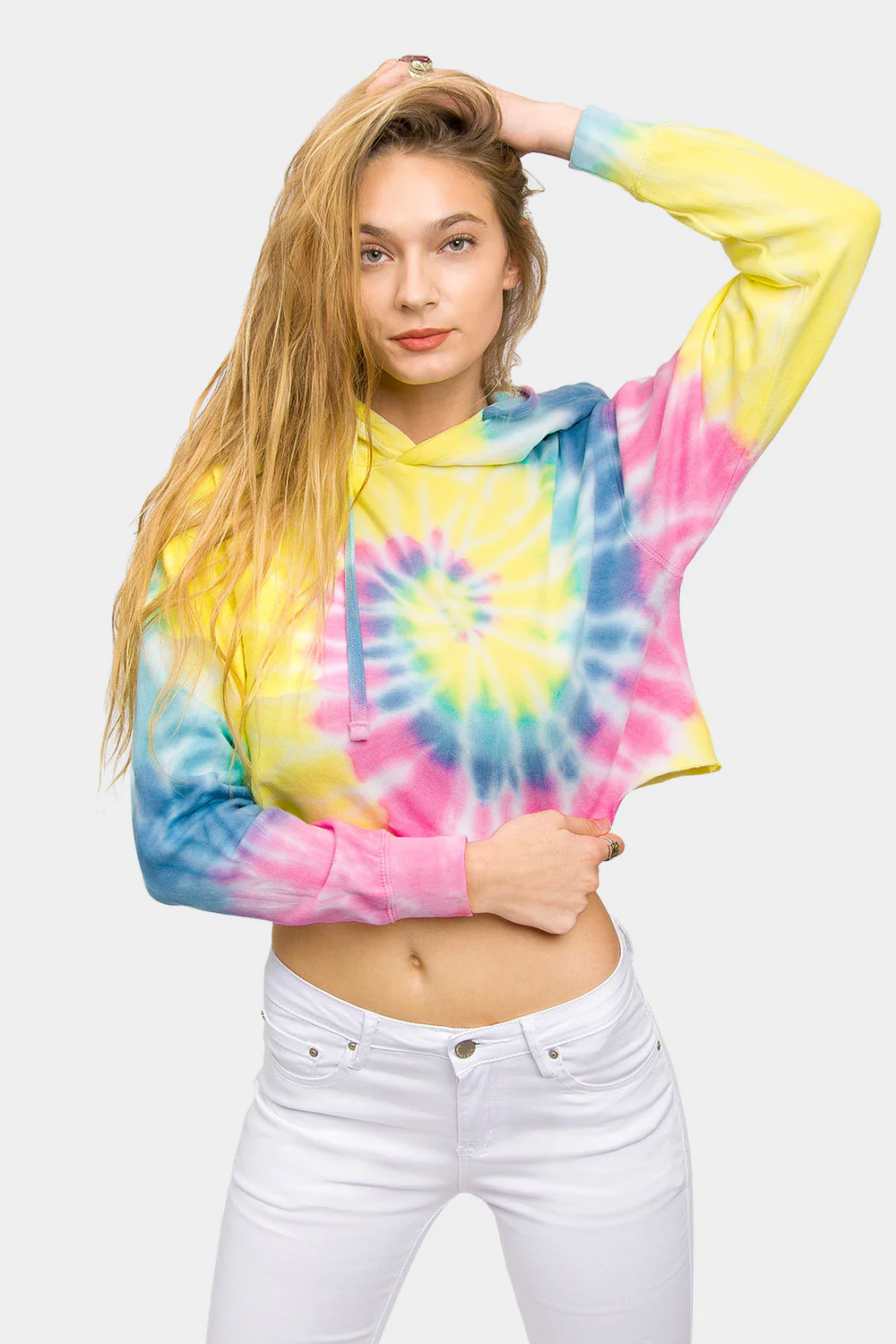 Women's Essential Cropped Long Sleeve Hoodie - Image 19