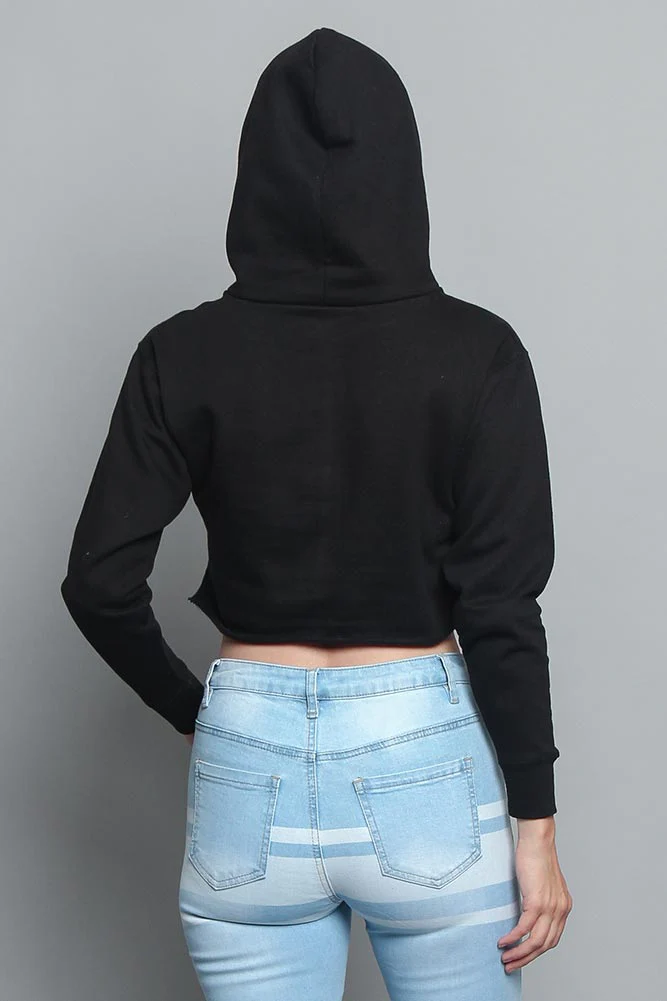 Women's Essential Cropped Long Sleeve Hoodie - Image 27