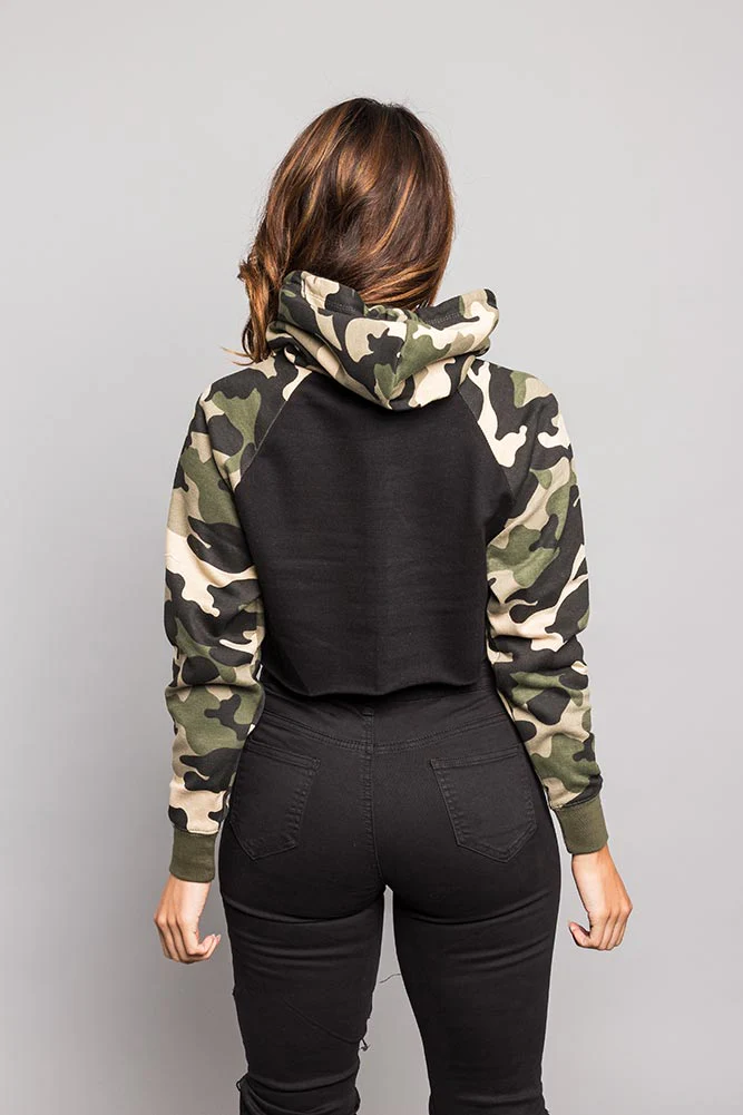 Women's Essential Cropped Long Sleeve Hoodie - Image 42