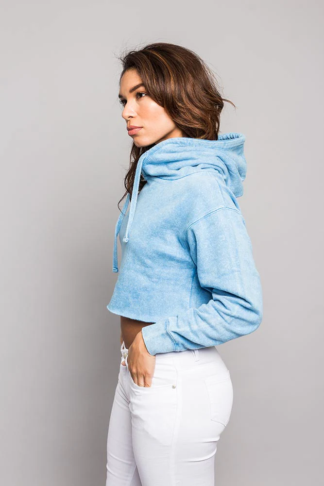 Women's Essential Cropped Long Sleeve Hoodie - Image 53