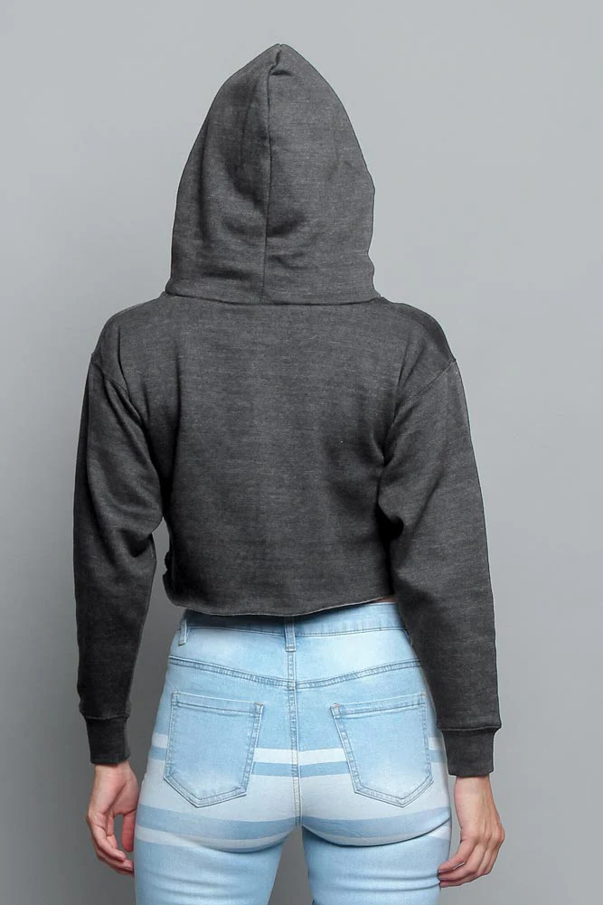 Women's Essential Cropped Long Sleeve Hoodie - Image 59
