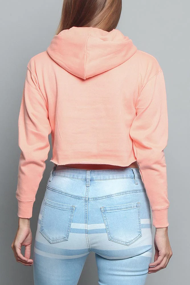 Women's Essential Cropped Long Sleeve Hoodie - Image 62