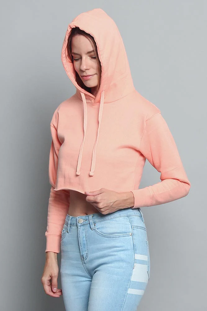 Women's Essential Cropped Long Sleeve Hoodie - Image 65
