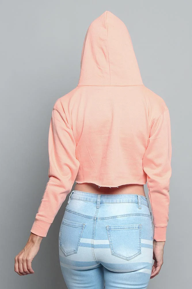 Women's Essential Cropped Long Sleeve Hoodie - Image 66